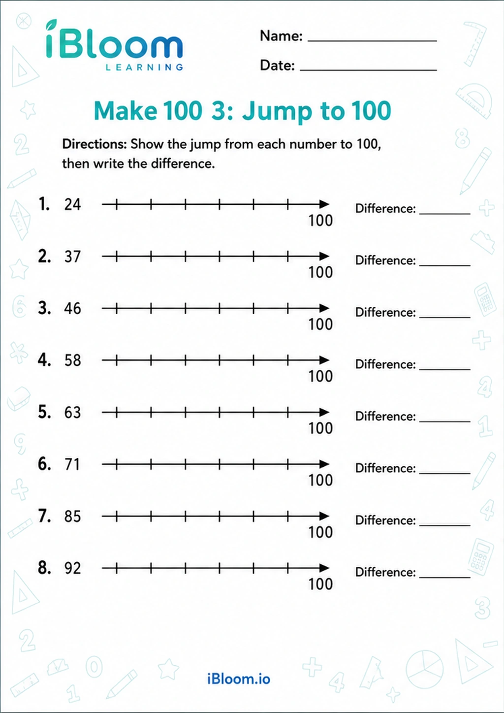 Preview page 1 of Make 100 3: Jump to 100
