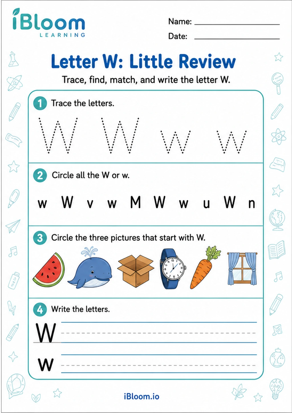 Preview page 1 of Letter W: Little Review