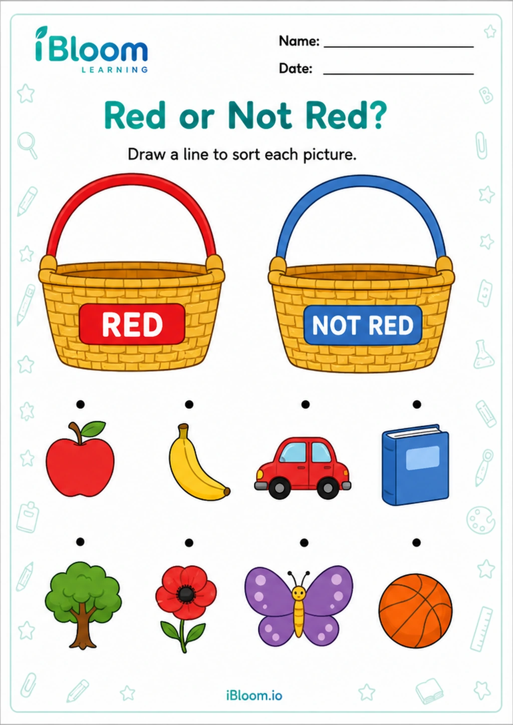 Preview of Red or Not Red? worksheet