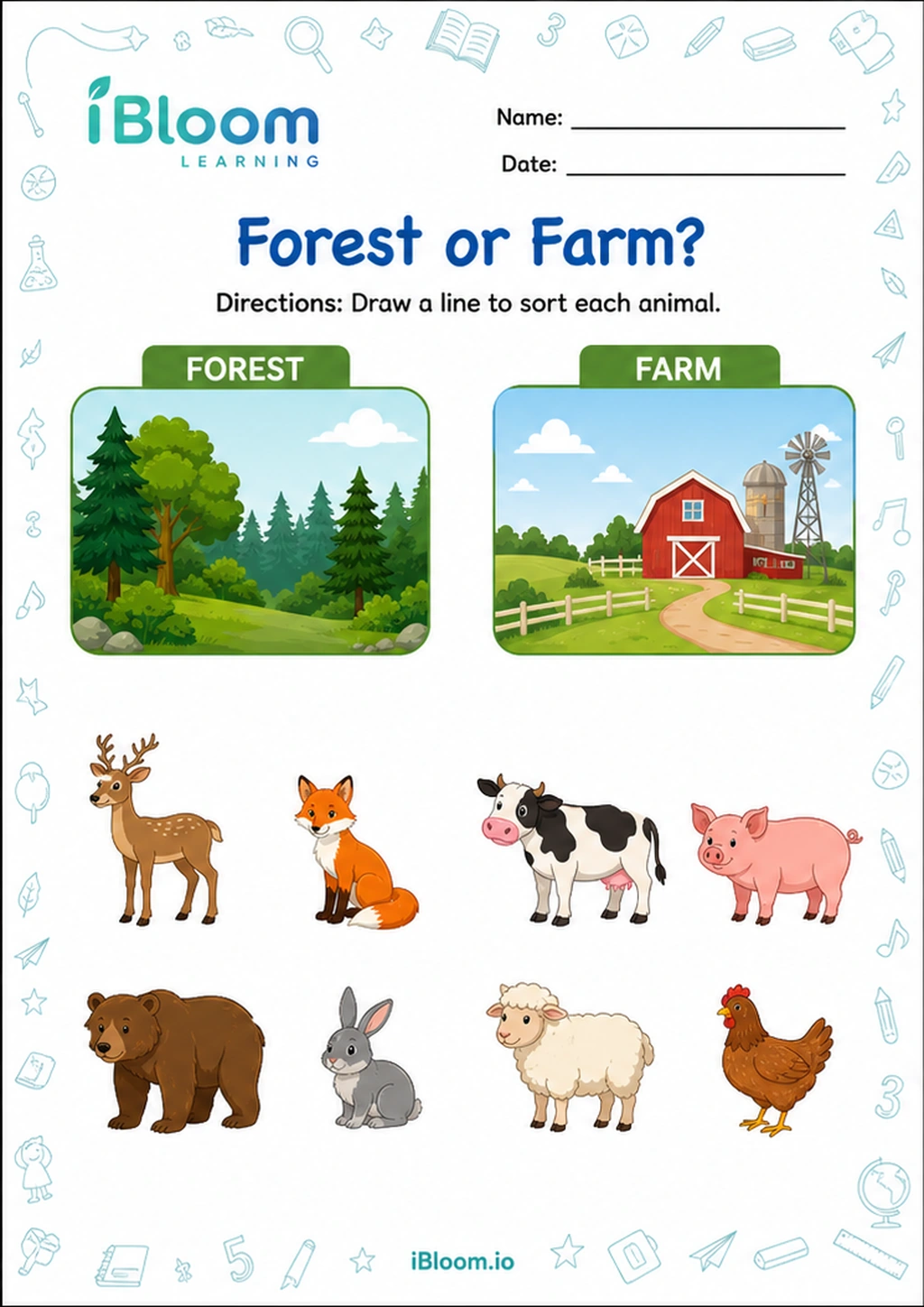 Preview page 1 of Forest or Farm?