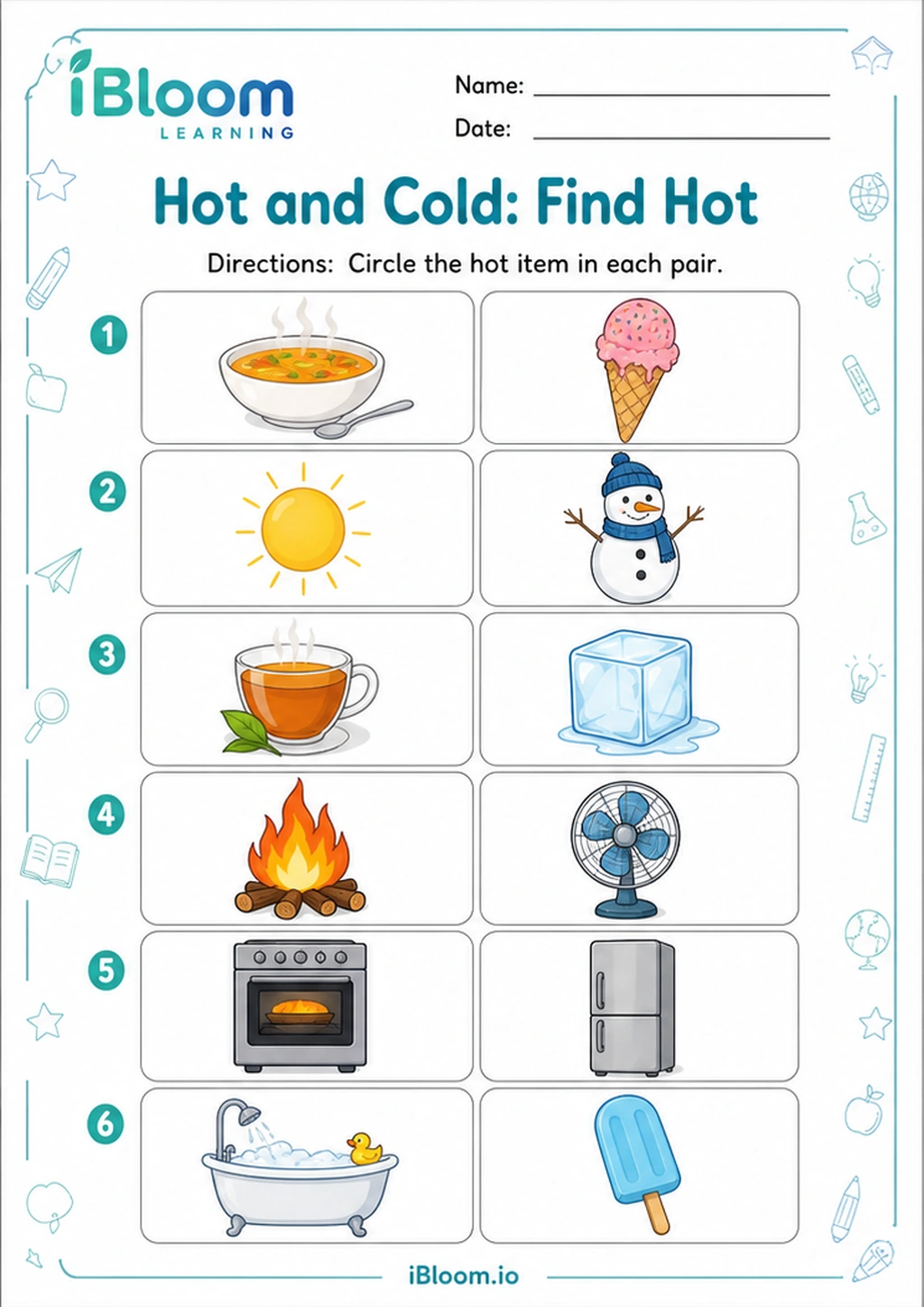 Preview page 1 of Hot and Cold: Find Hot