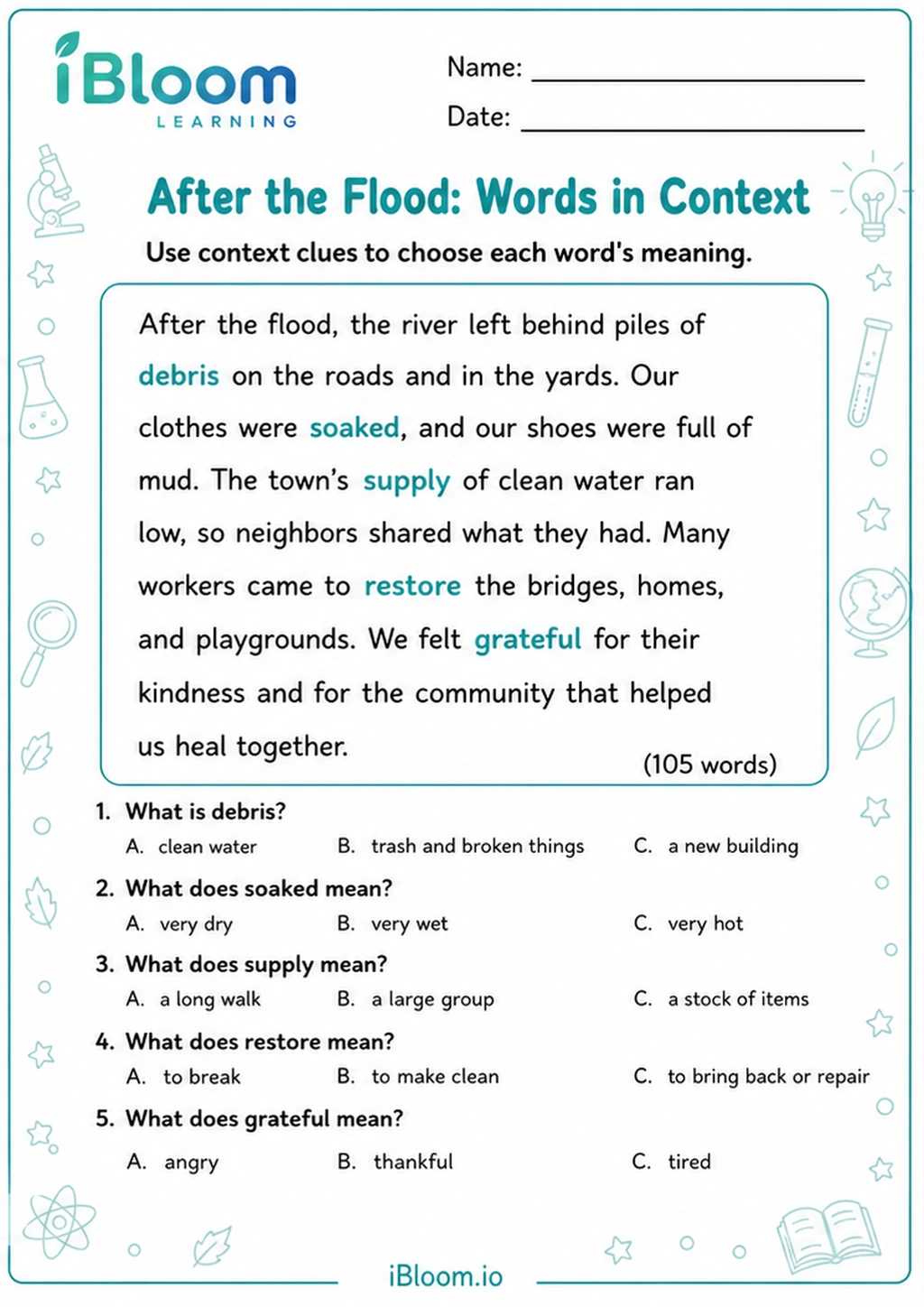 Preview page 1 of After the Flood: Words in Context