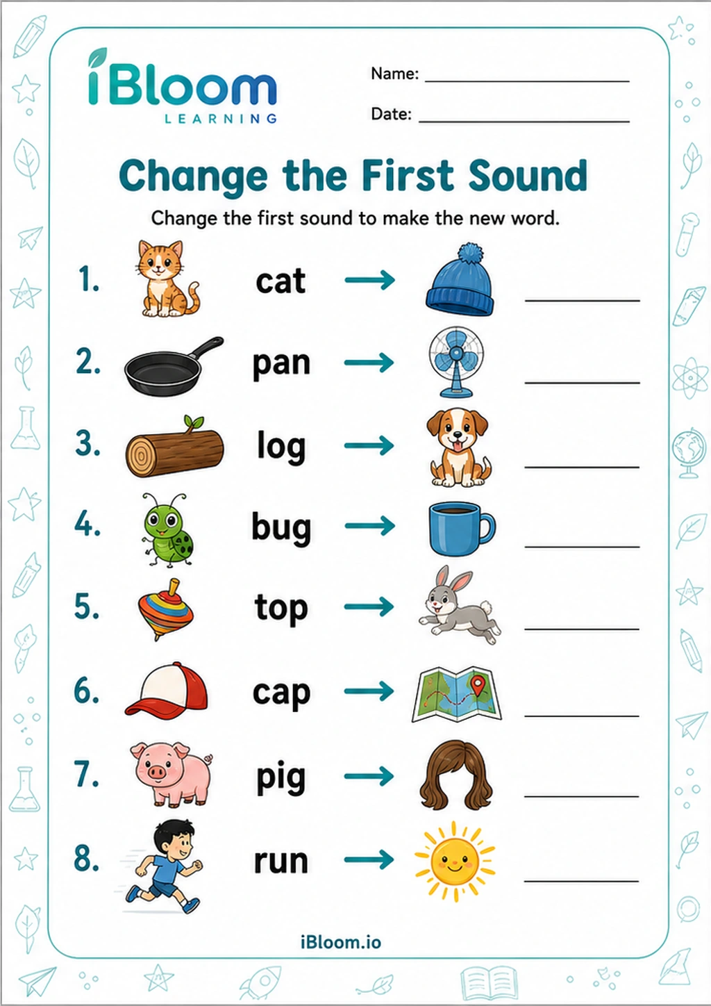 Preview page 1 of Change the First Sound