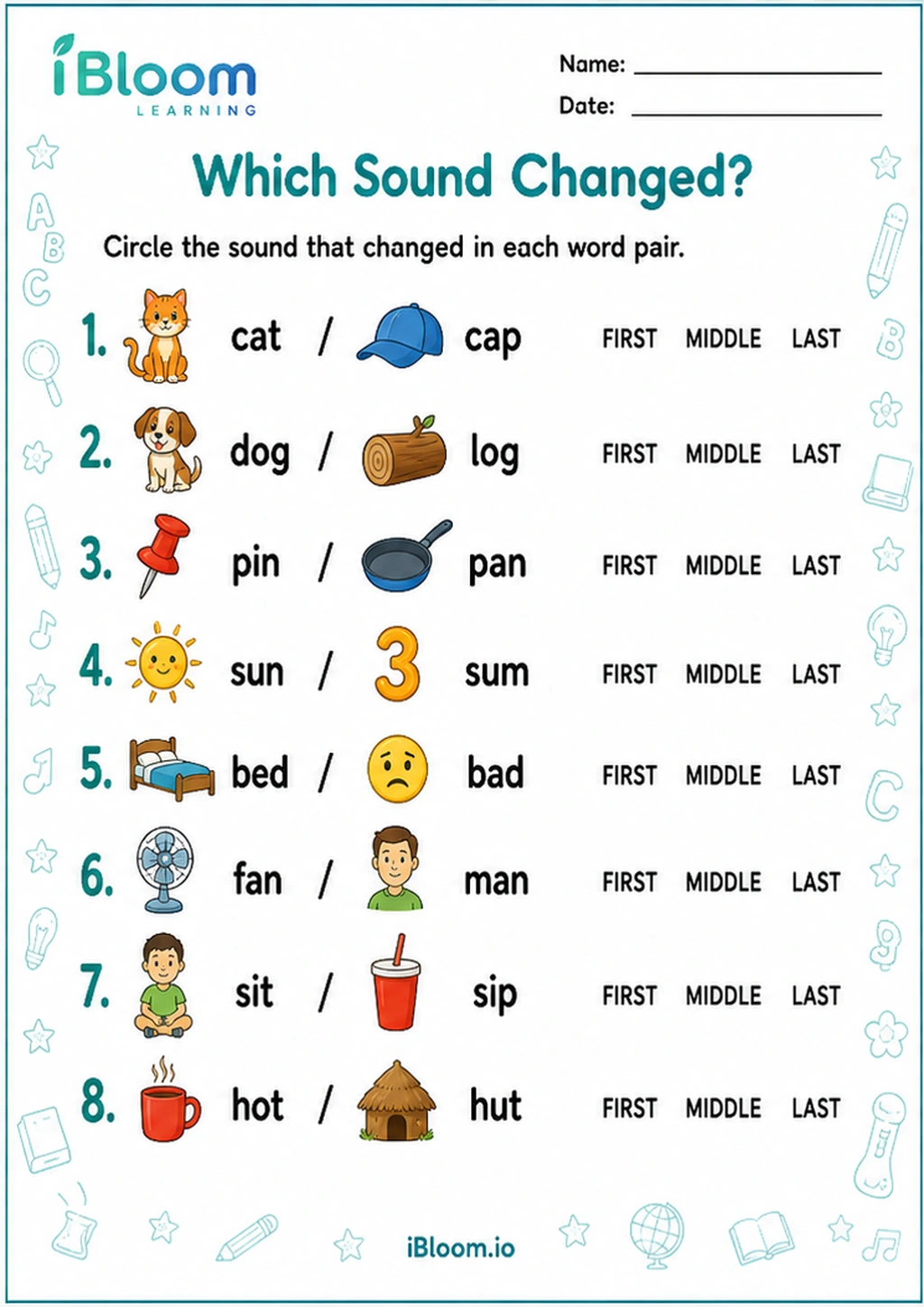 Preview of Which Sound Changed? worksheet