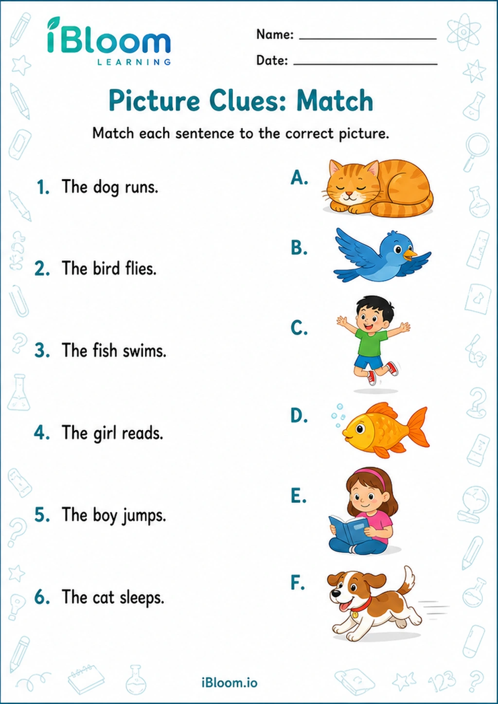 Preview page 1 of Picture Clues: Match