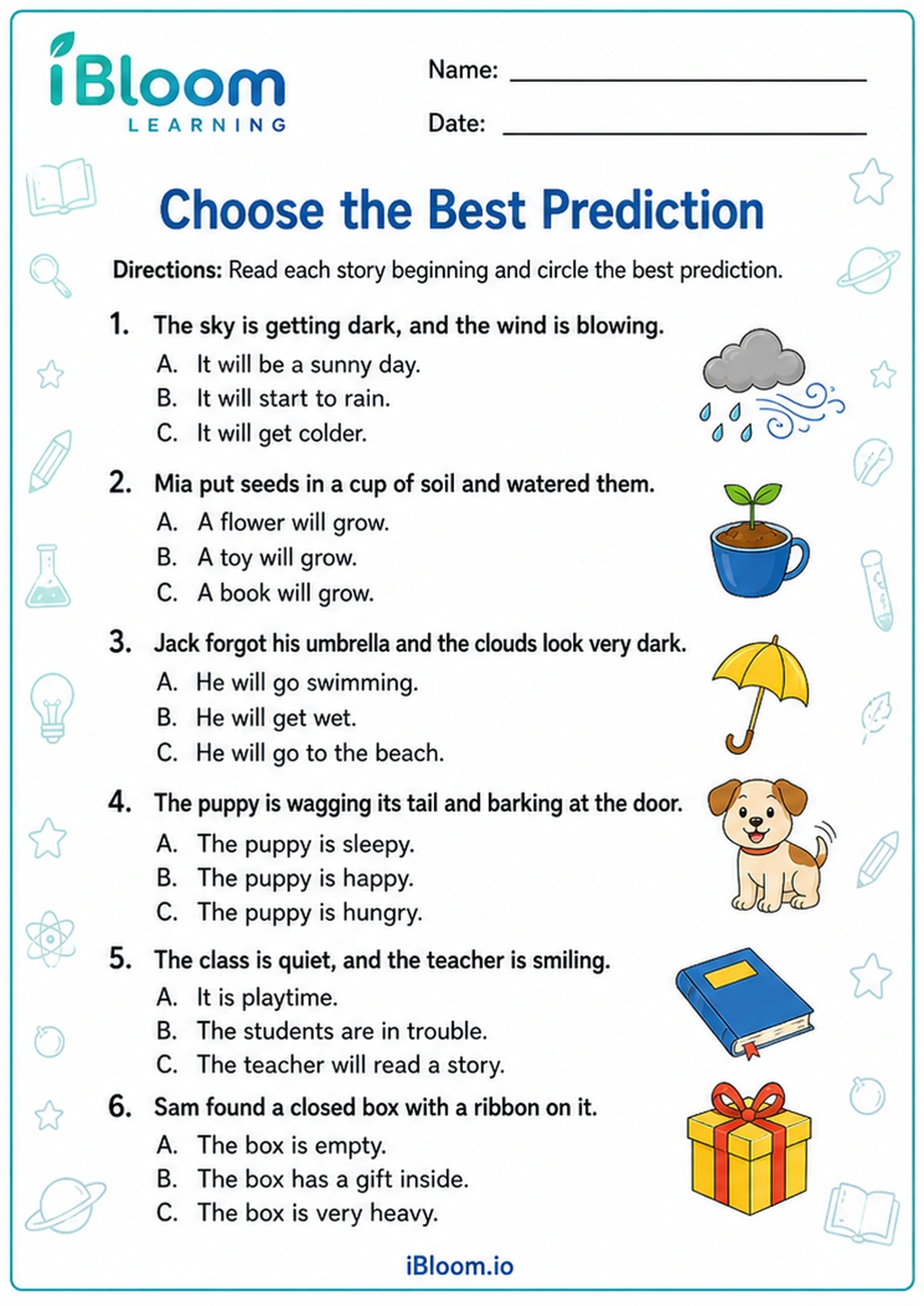 Preview page 1 of Choose the Best Prediction