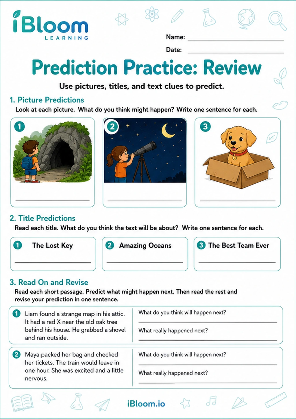 Preview page 1 of Prediction Practice: Review