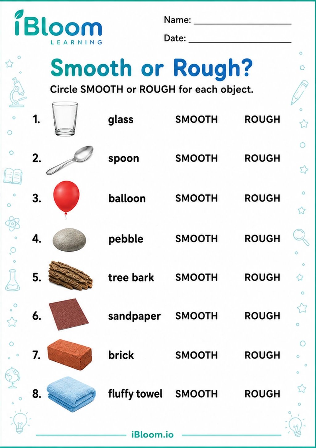 Preview of Smooth or Rough? worksheet