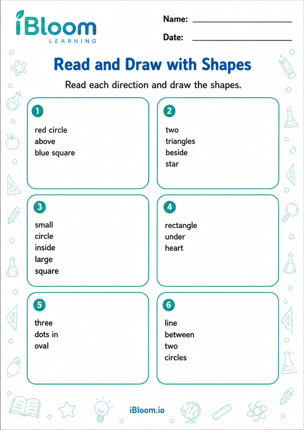 Preview page 1 of Read and Draw with Shapes