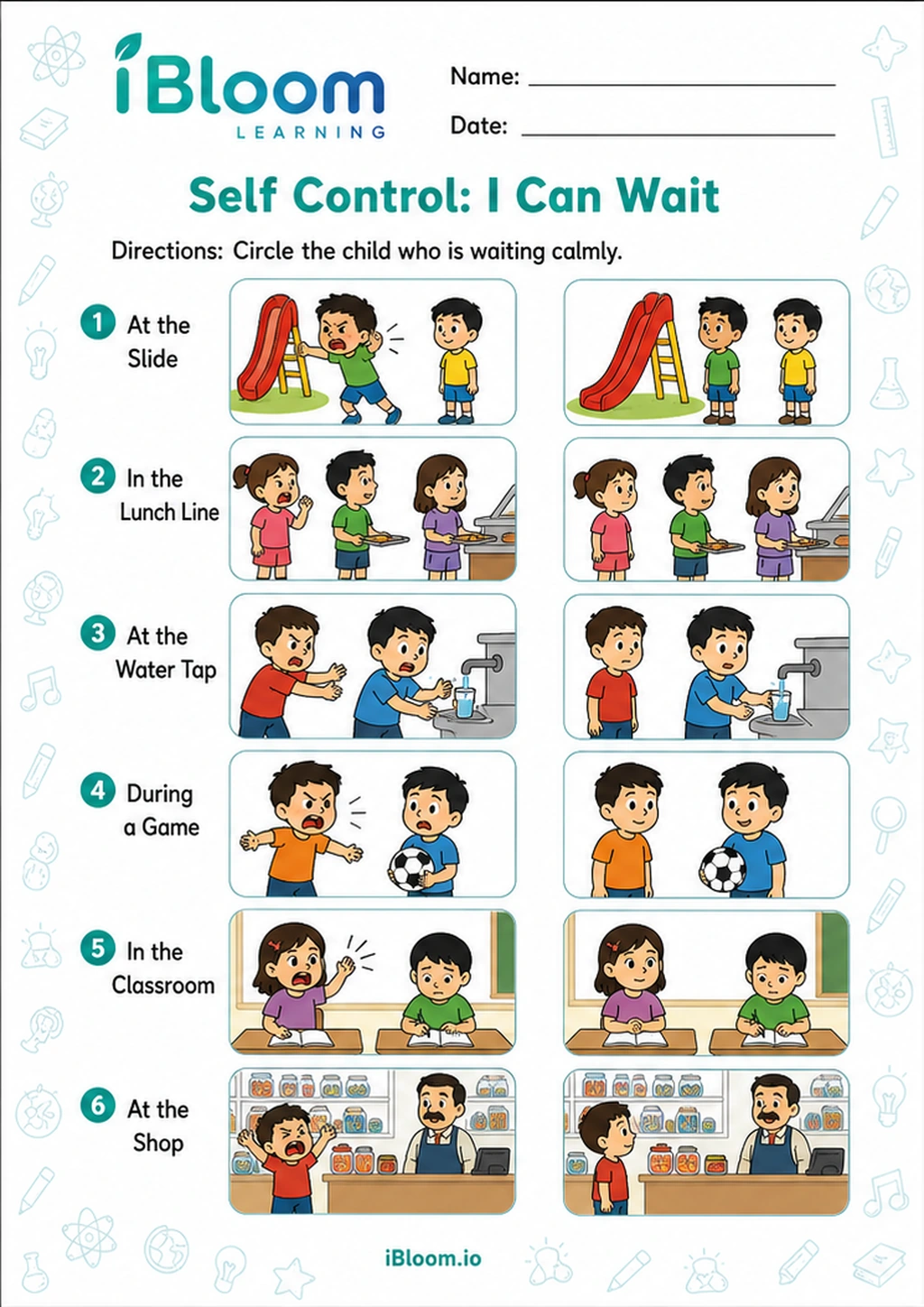 Preview page 1 of Self Control: I Can Wait
