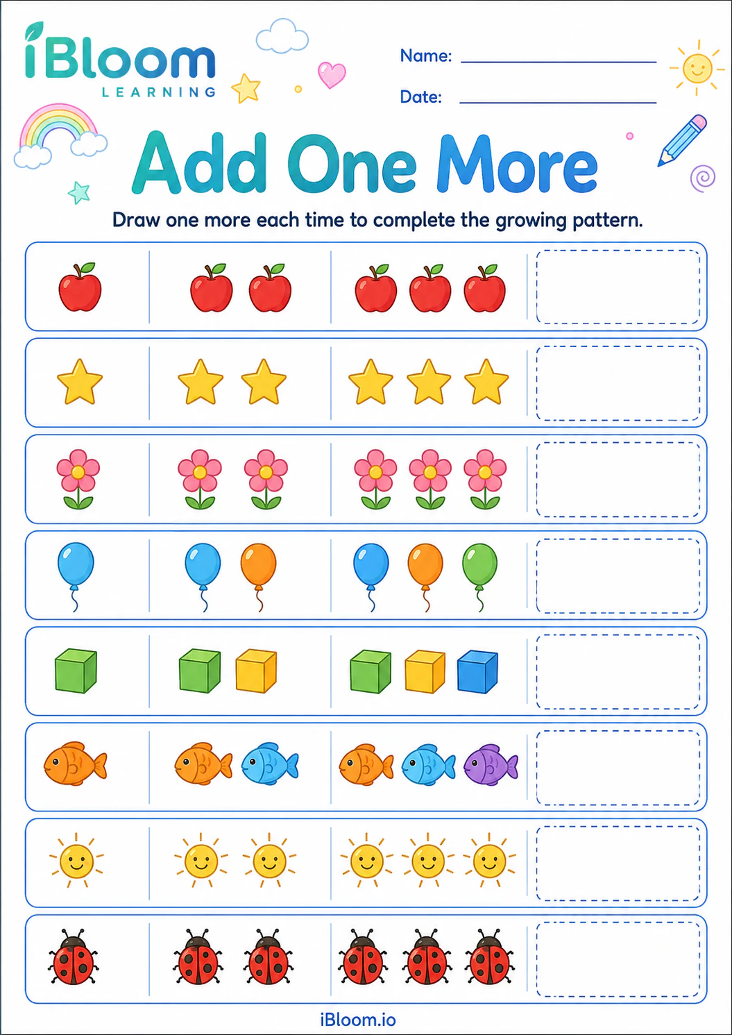 Preview of Add One More worksheet