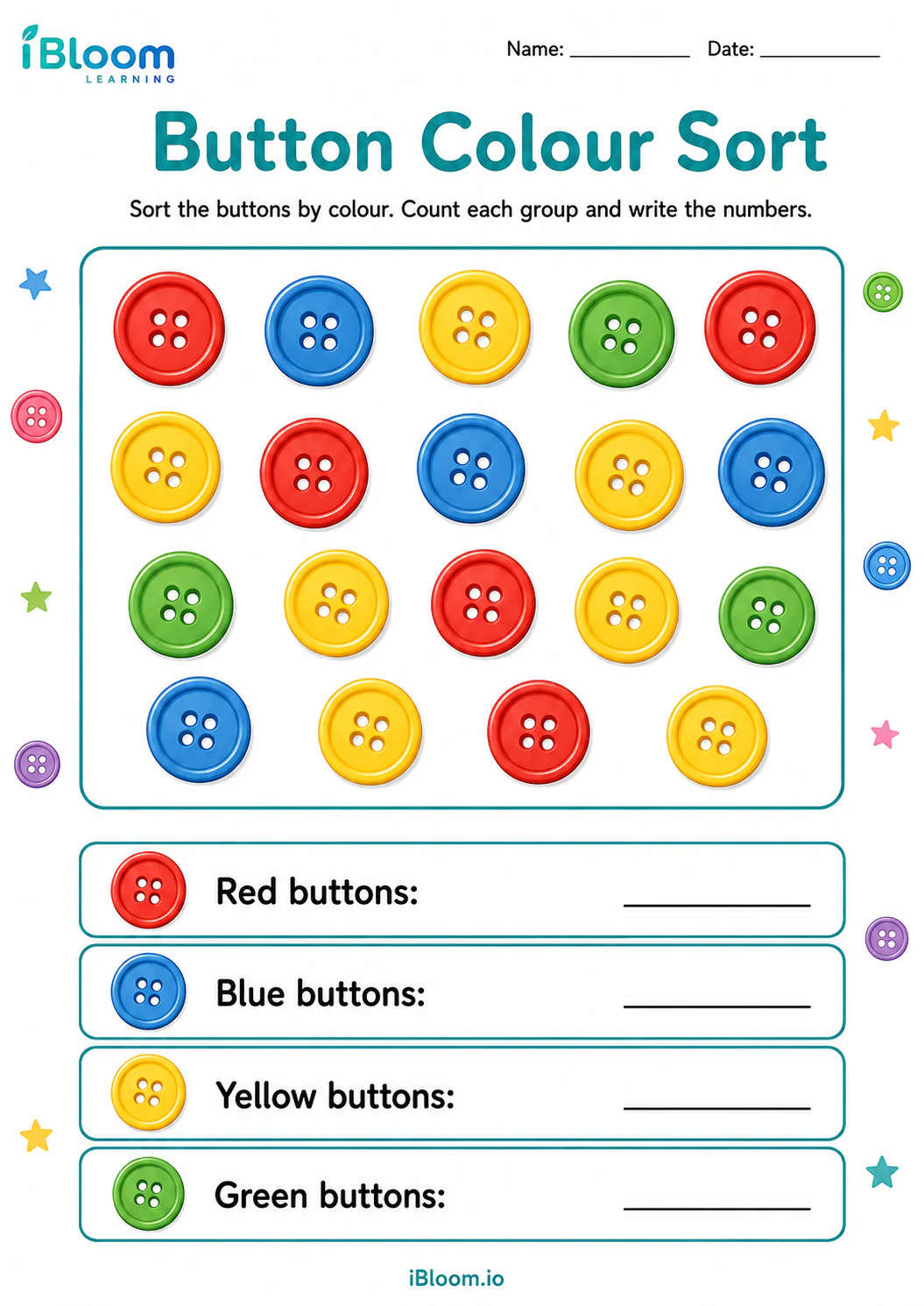 Preview page 1 of Button Colour Sort