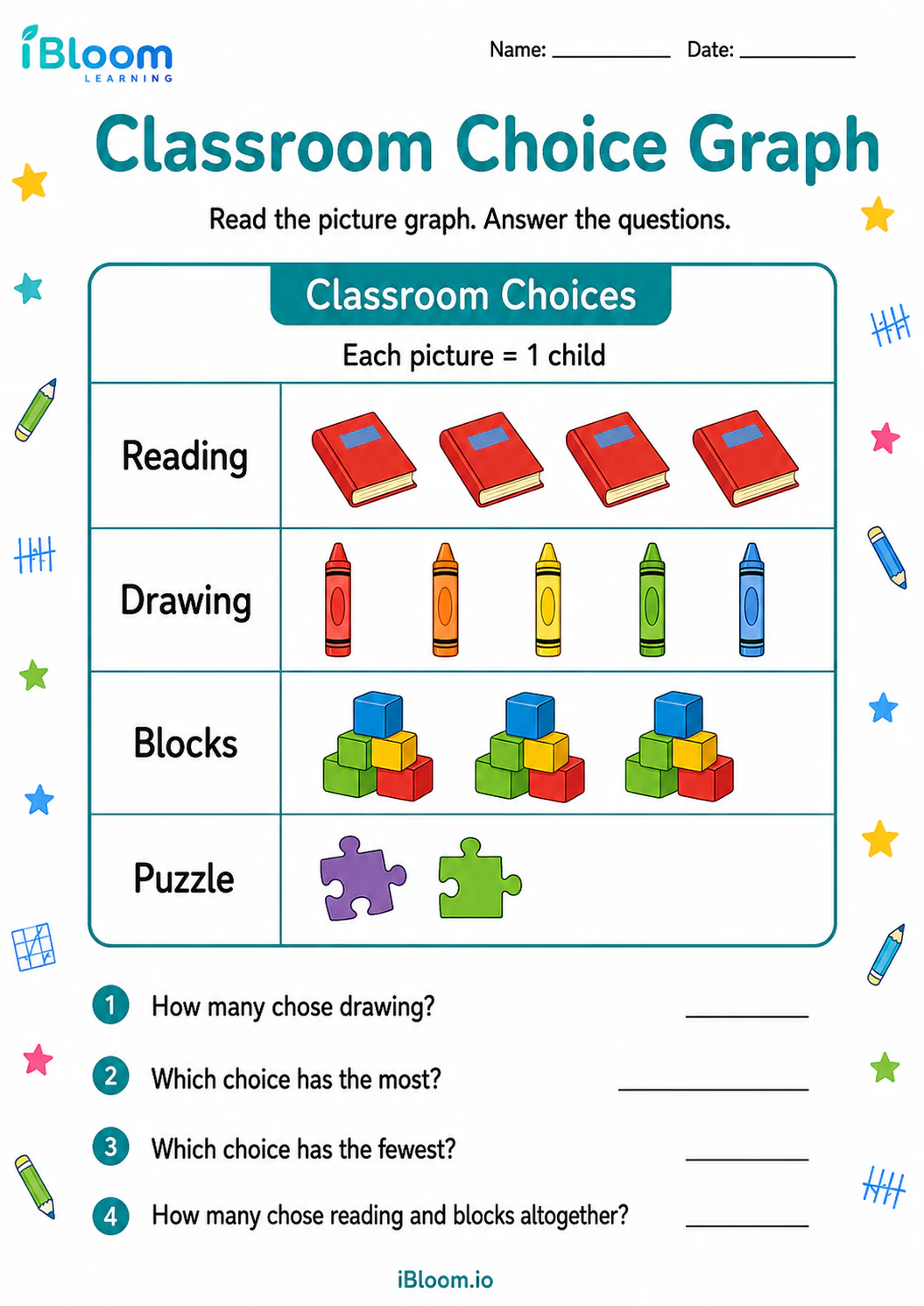 Preview of Classroom Choice Graph worksheet
