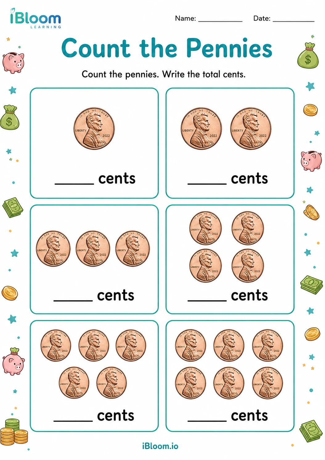 Preview page 1 of Count the Pennies