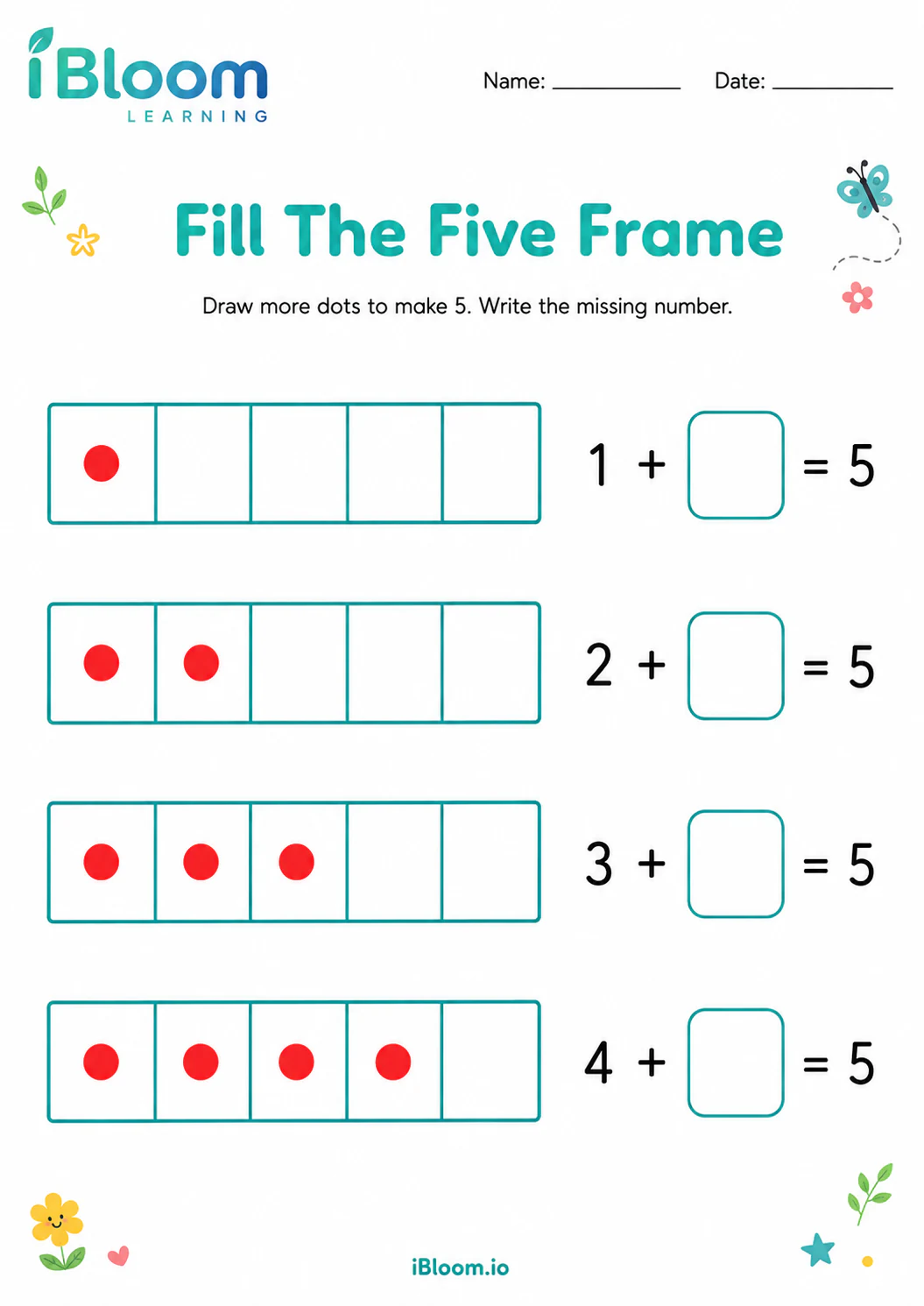 Preview page 1 of Fill The Five Frame