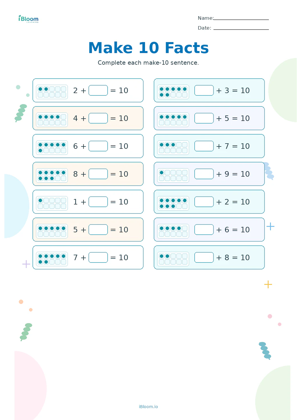 Preview page 1 of Make 10 Facts