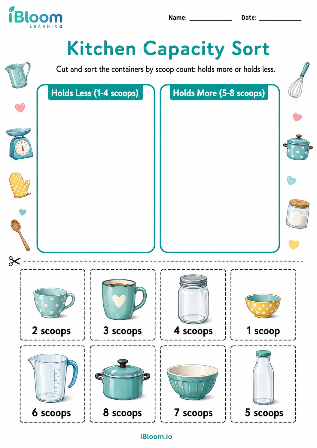 Preview page 1 of Kitchen Capacity Sort