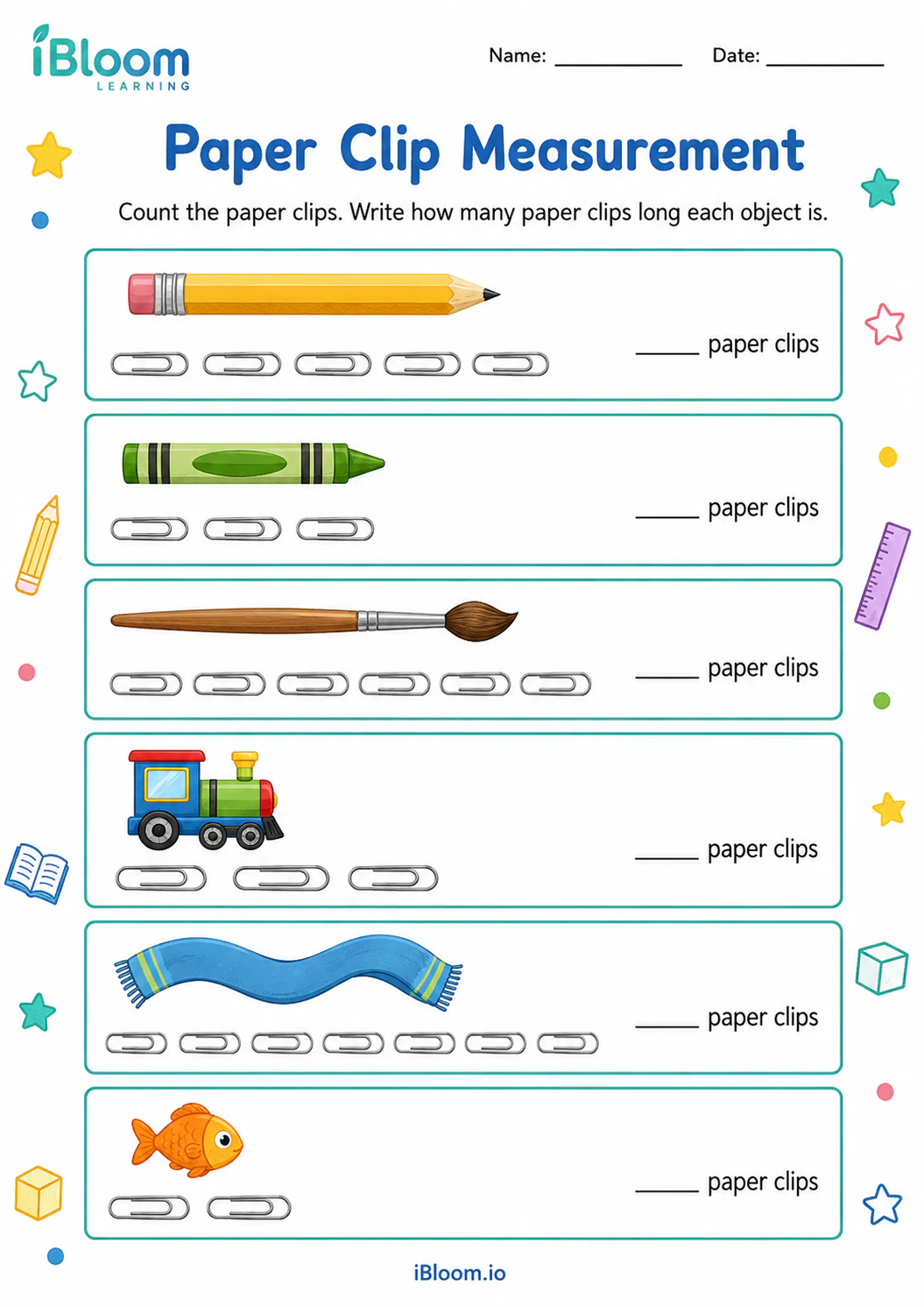 Preview page 1 of Paper Clip Measurement