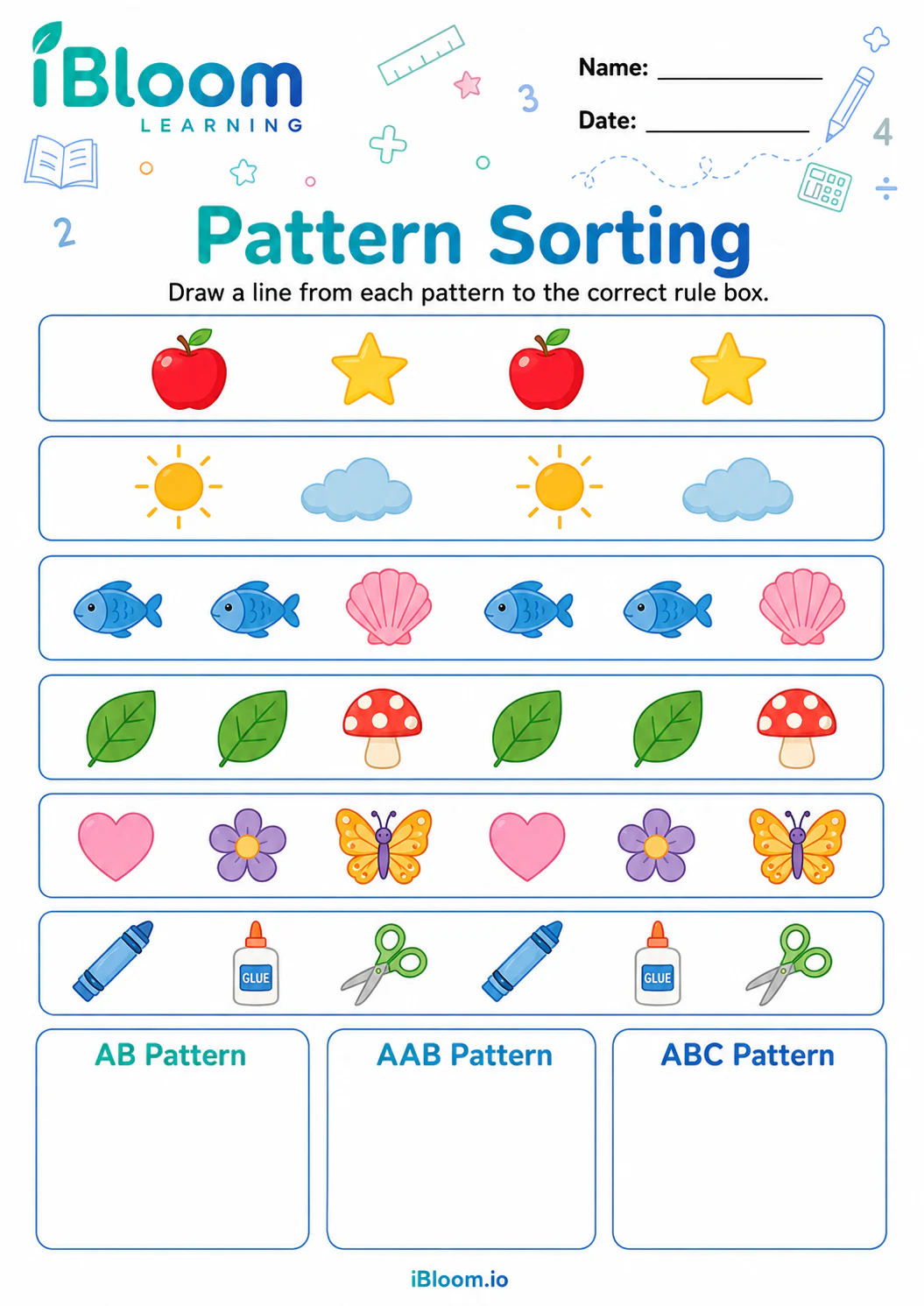 Preview of Pattern Sorting worksheet