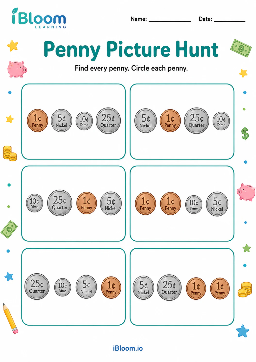 Preview page 1 of Penny Picture Hunt