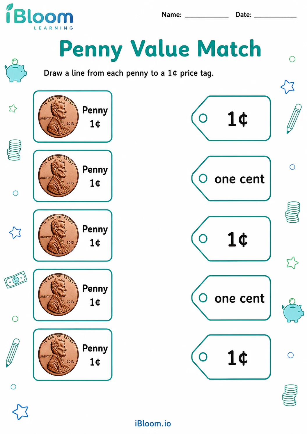 Preview page 1 of Penny Value Match