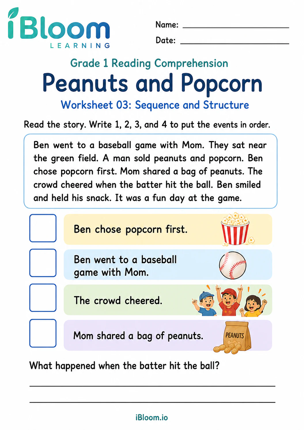 Preview page 1 of Peanuts Popcorn — Sequence and Structure