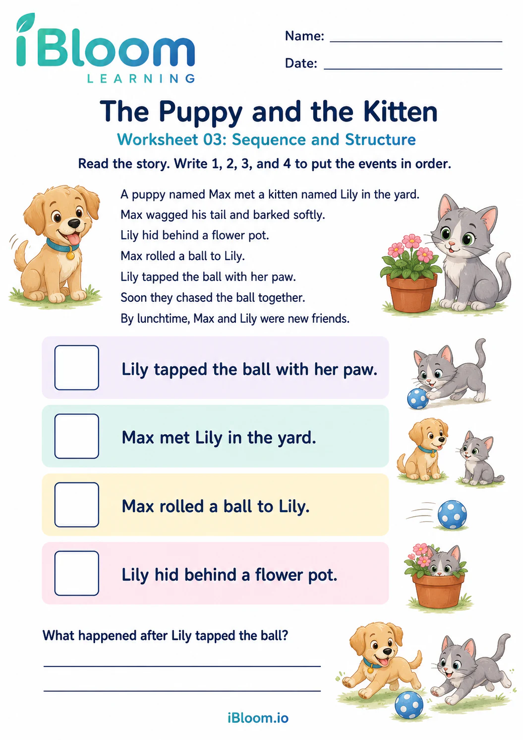 Preview page 1 of Puppy Kitten — Sequence and Structure