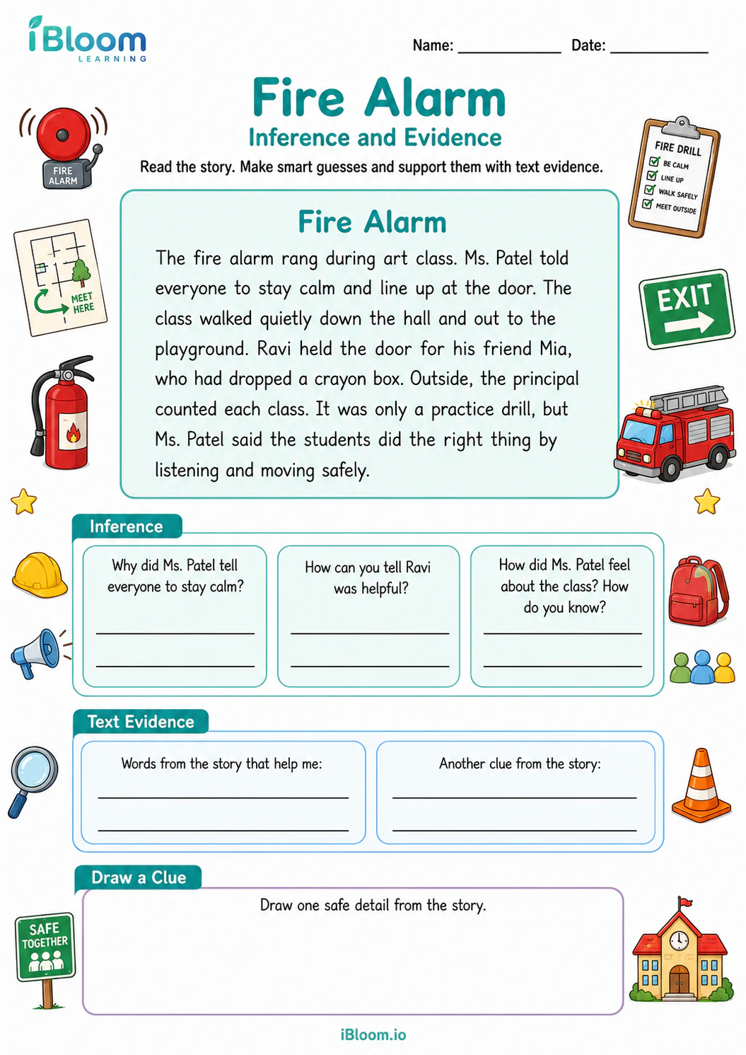 Preview page 1 of Fire Alarm — Inference and Evidence