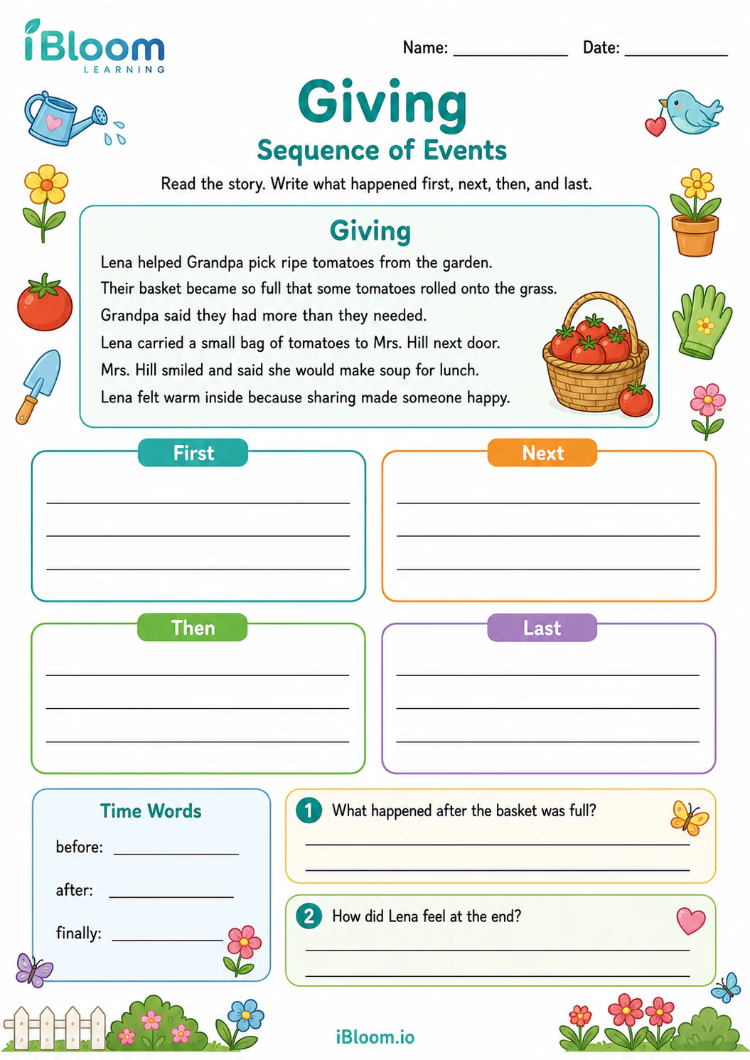 Preview page 1 of Giving — Sequence and Structure