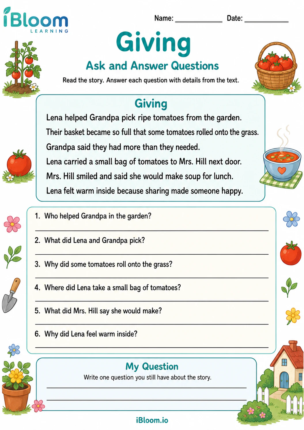 Preview page 1 of Giving — Written Response