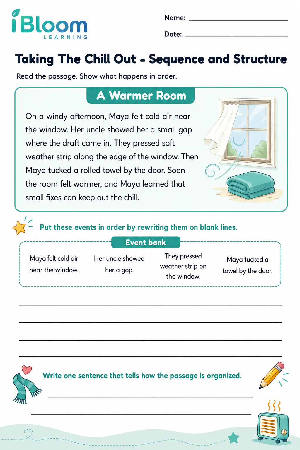 Preview page 1 of Taking The Chill Out — Sequence and Structure