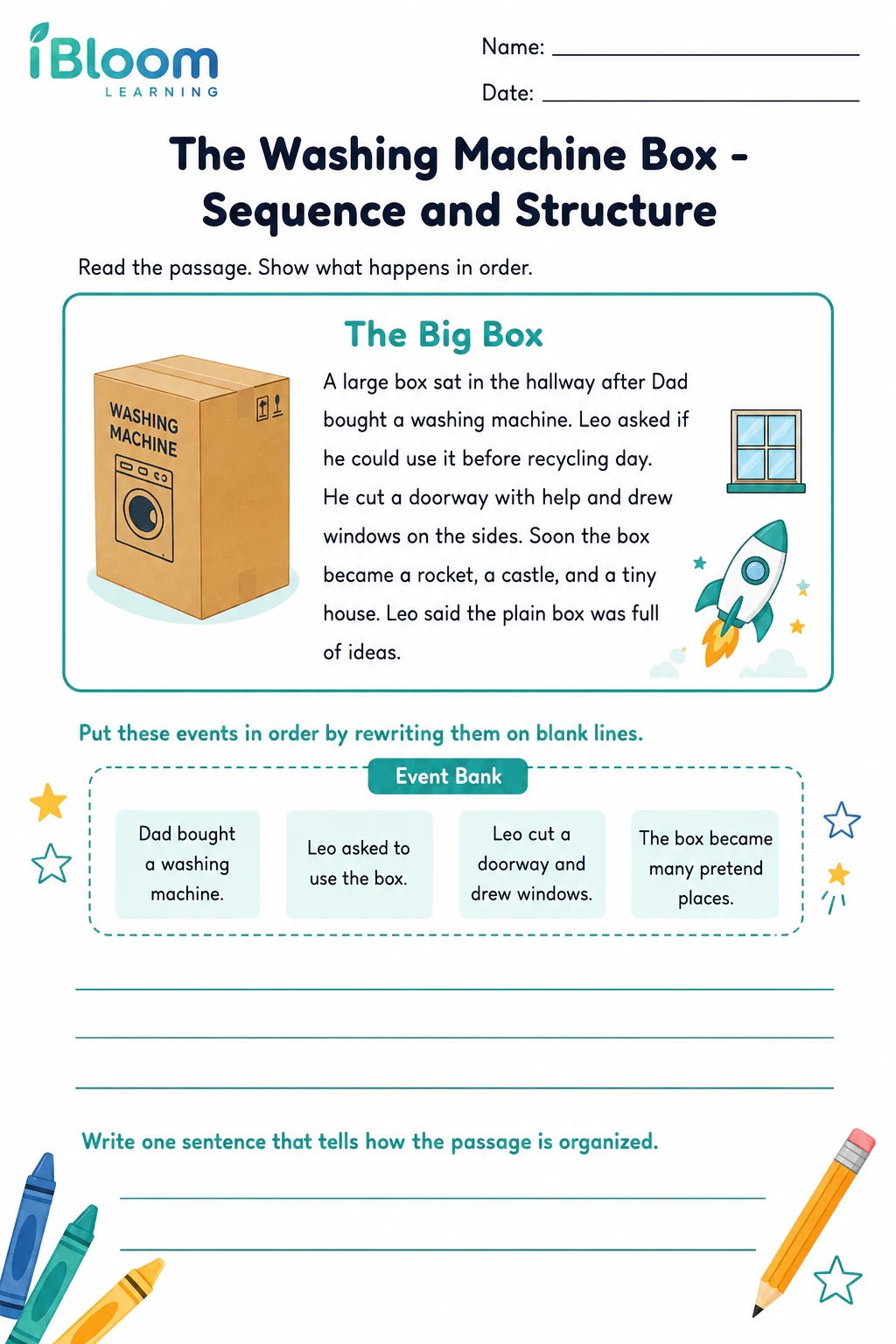 Preview page 1 of The Washing Machine Box — Sequence and Structure