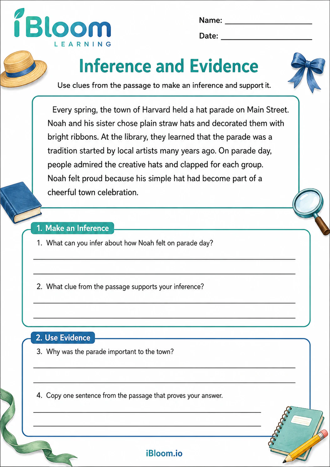Preview page 1 of Hats In Harvard — Inference and Evidence
