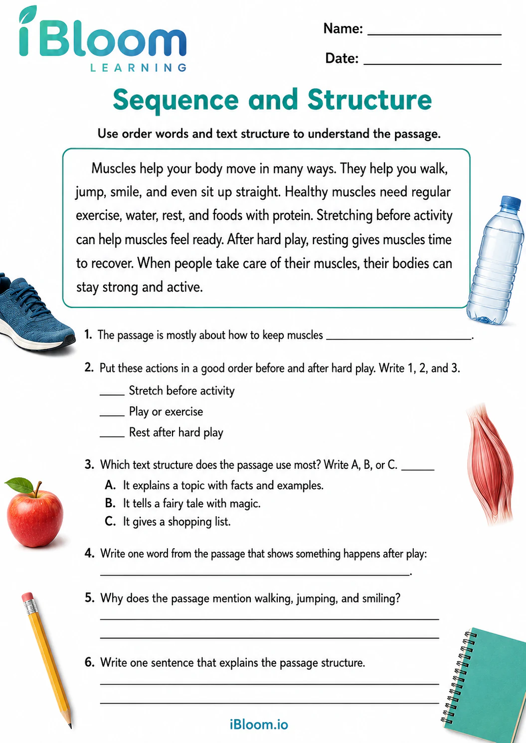 Preview page 1 of Healthy Muscles Matter — Sequence and Structure