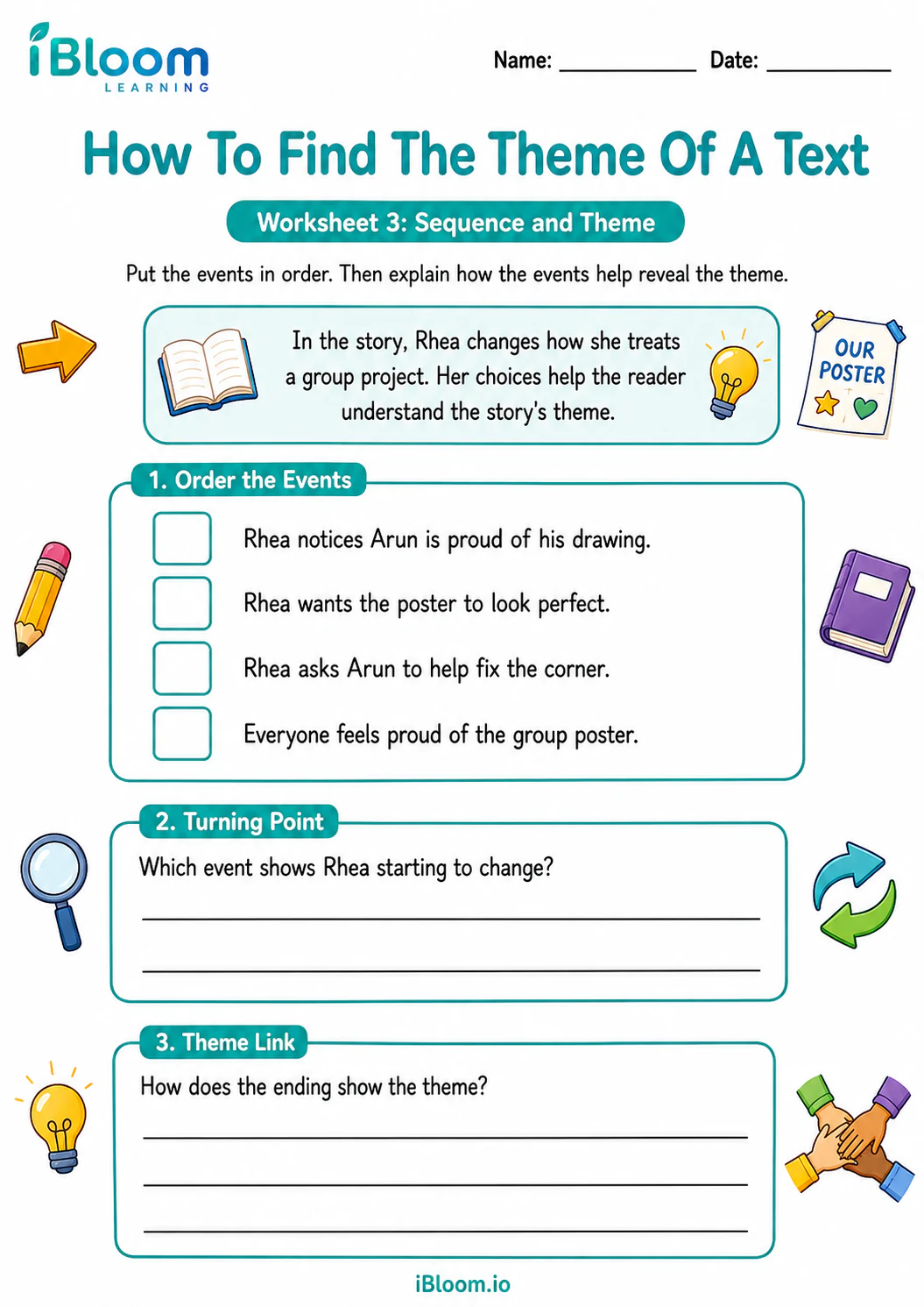 Preview page 1 of How To Find The Theme Of A Text — Sequence and Structure