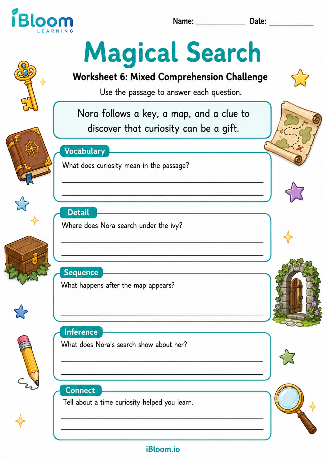 Preview page 1 of Magical Search — Mixed Comprehension Challenge
