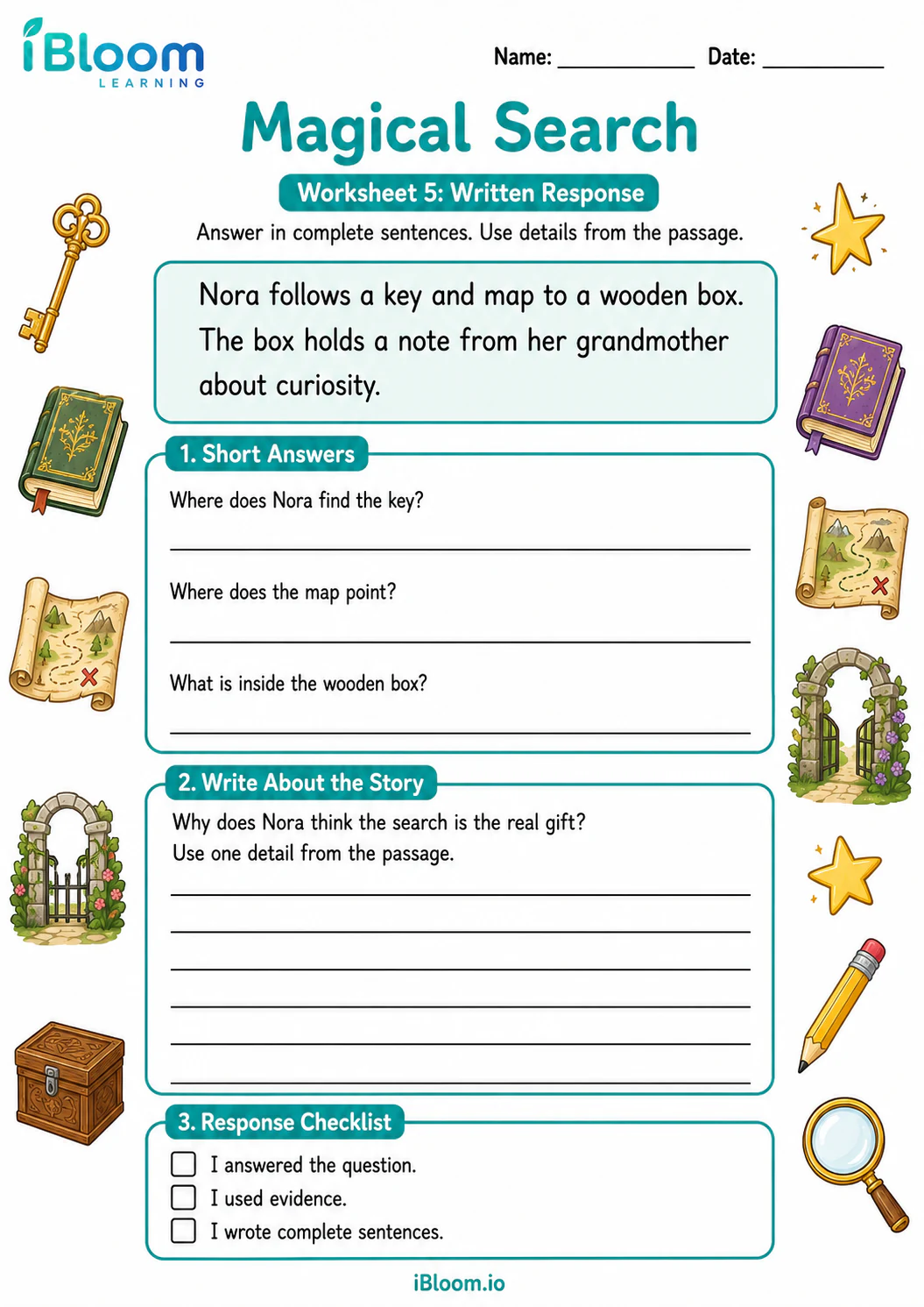Preview page 1 of Magical Search — Written Response