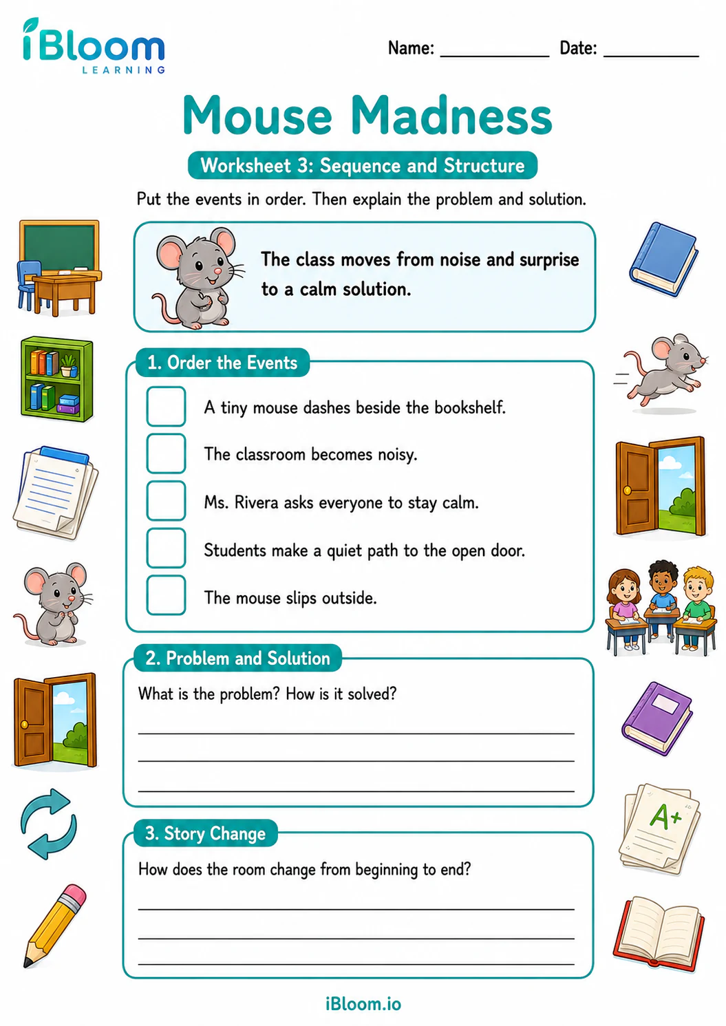 Preview page 1 of Mouse Madness — Sequence and Structure