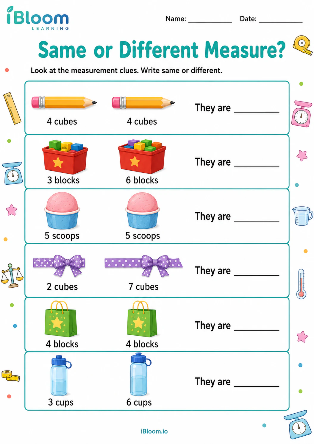Preview page 1 of Same or Different Measure?