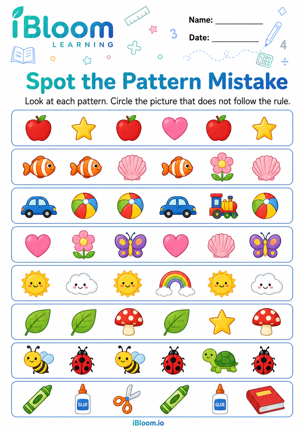 Preview page 1 of Spot the Pattern Mistake
