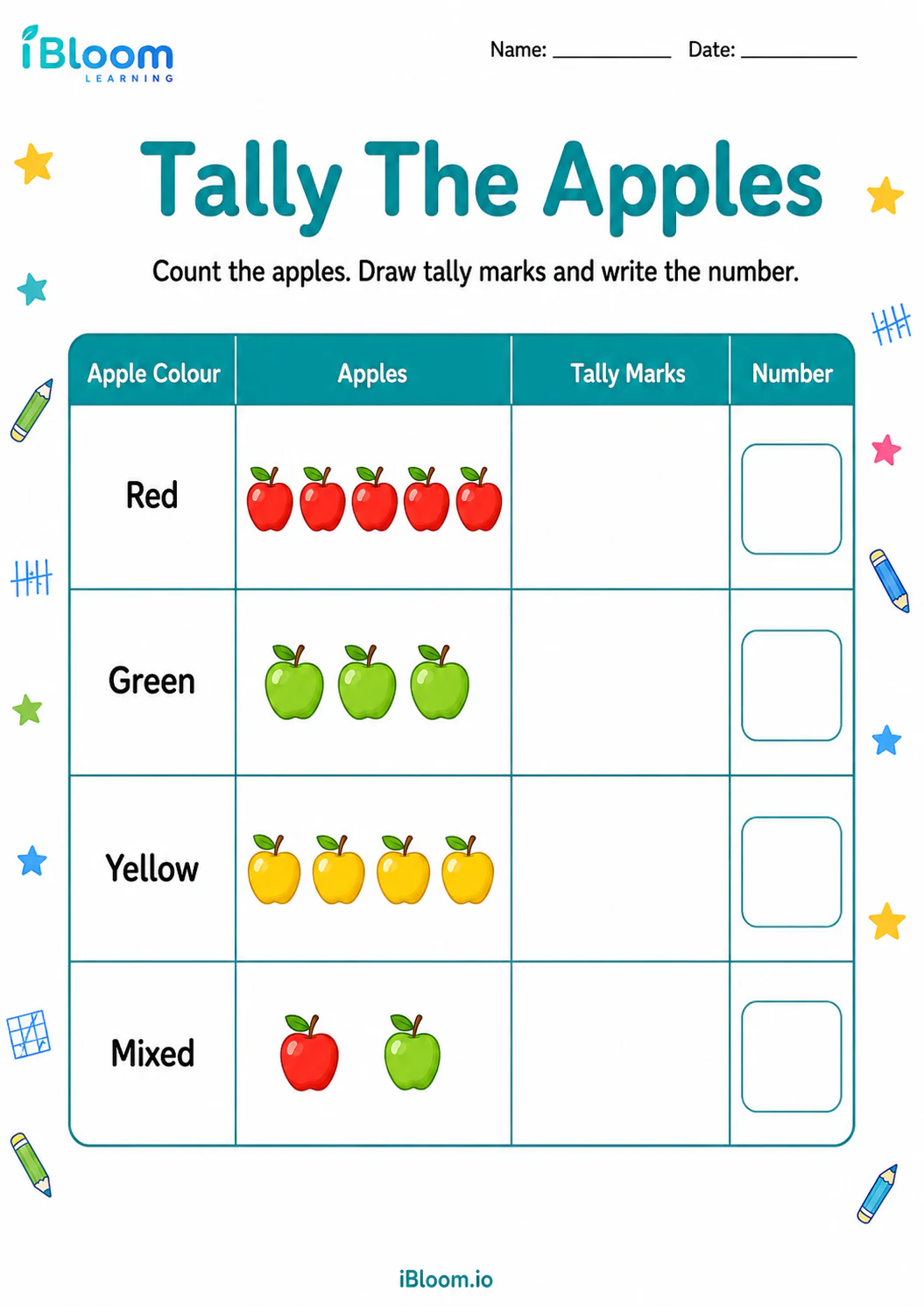 Preview page 1 of Tally The Apples