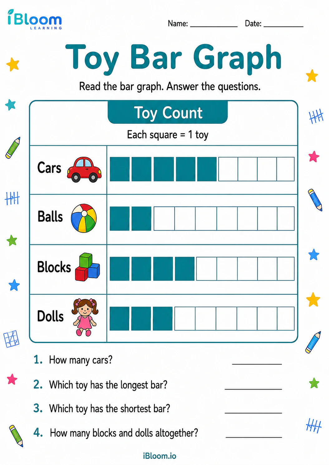 Preview of Toy Bar Graph worksheet