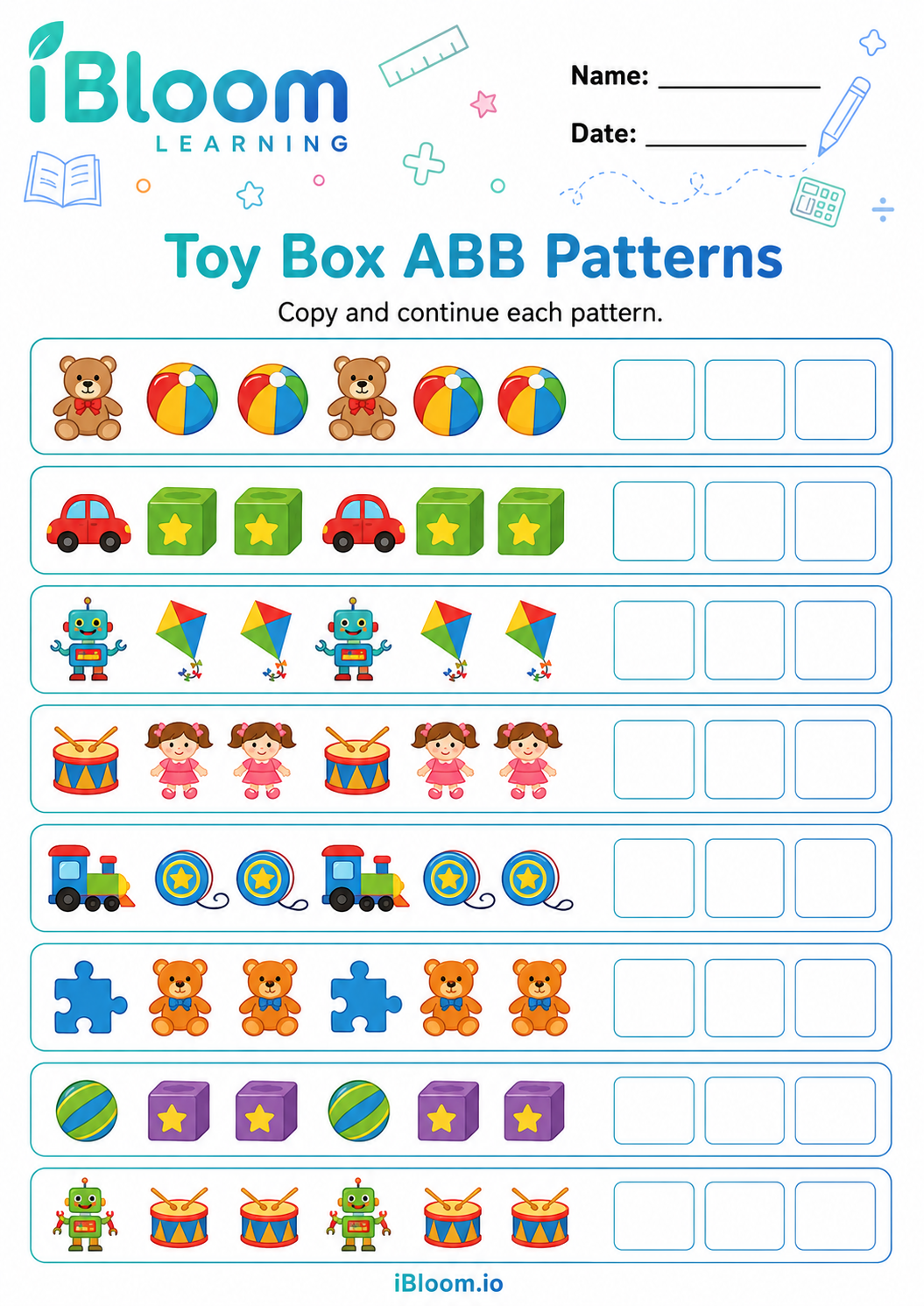 Preview page 1 of Toy Box ABB Patterns