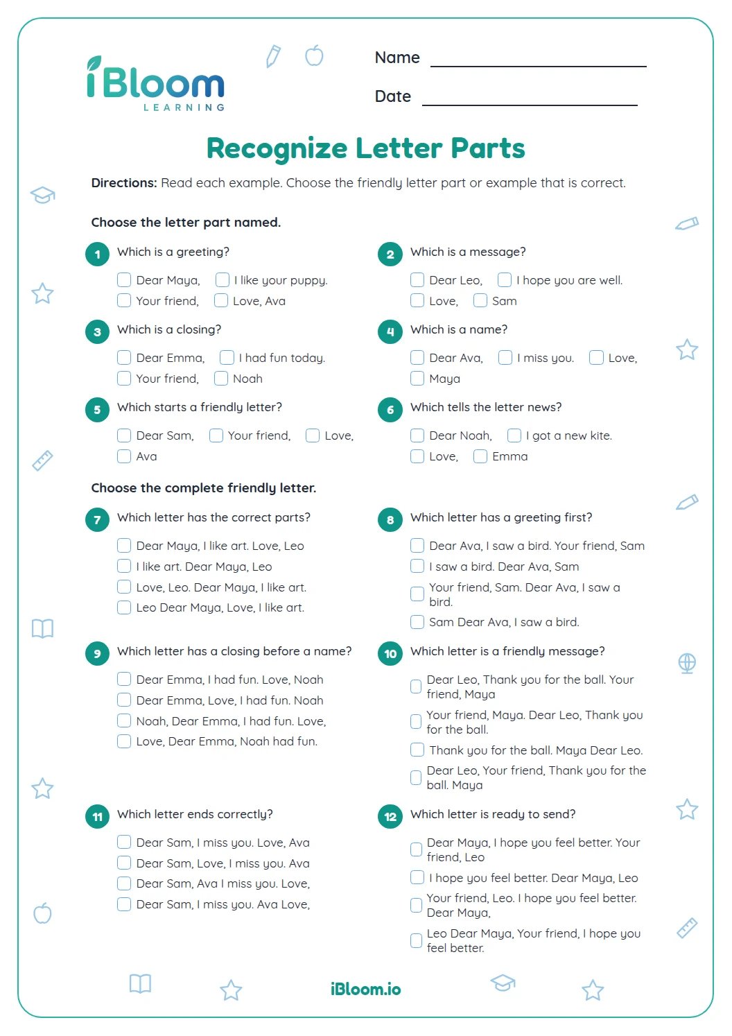 Preview of Generic — Recognize the Skill worksheet