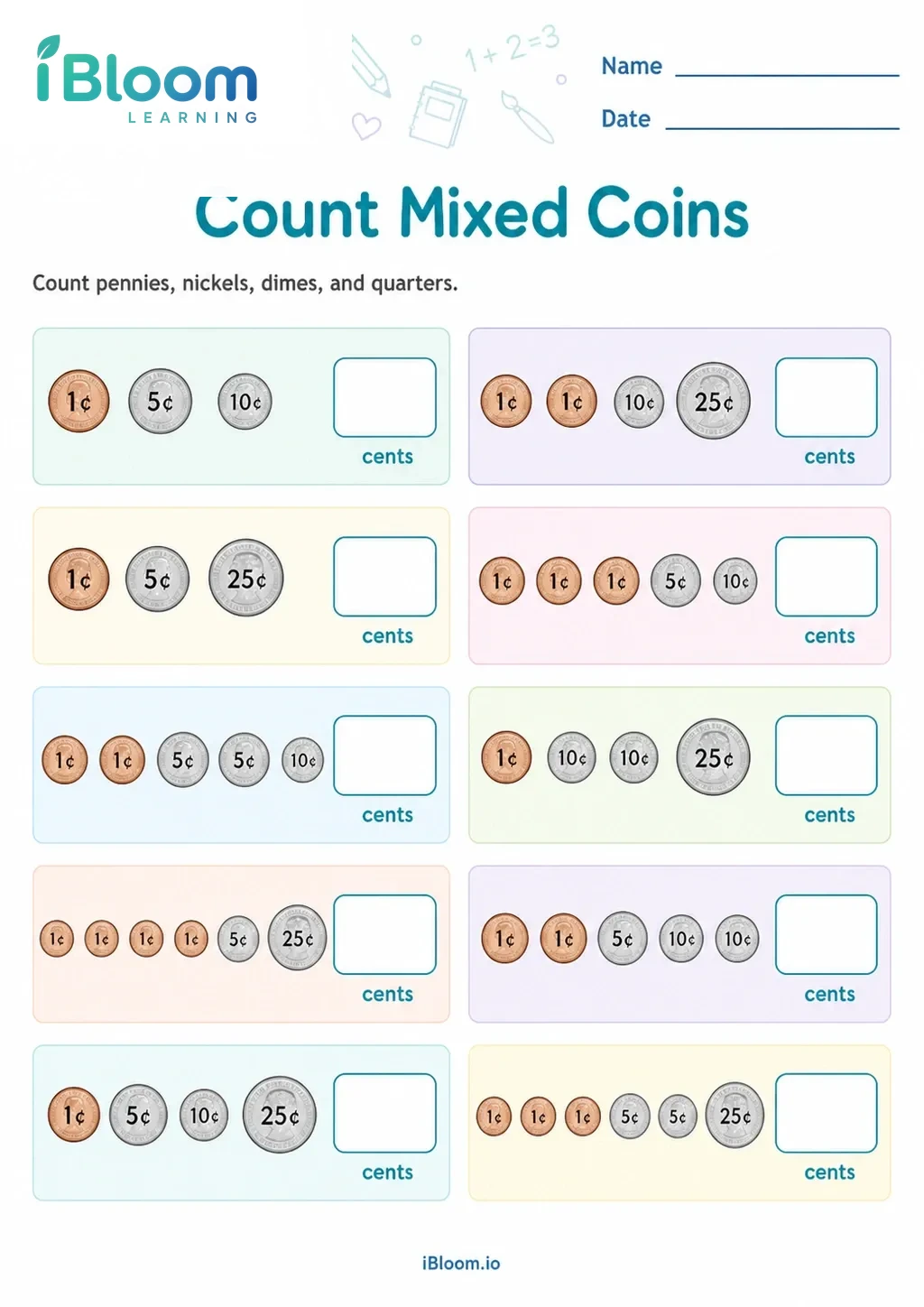 Preview page 1 of Count Mixed Coins