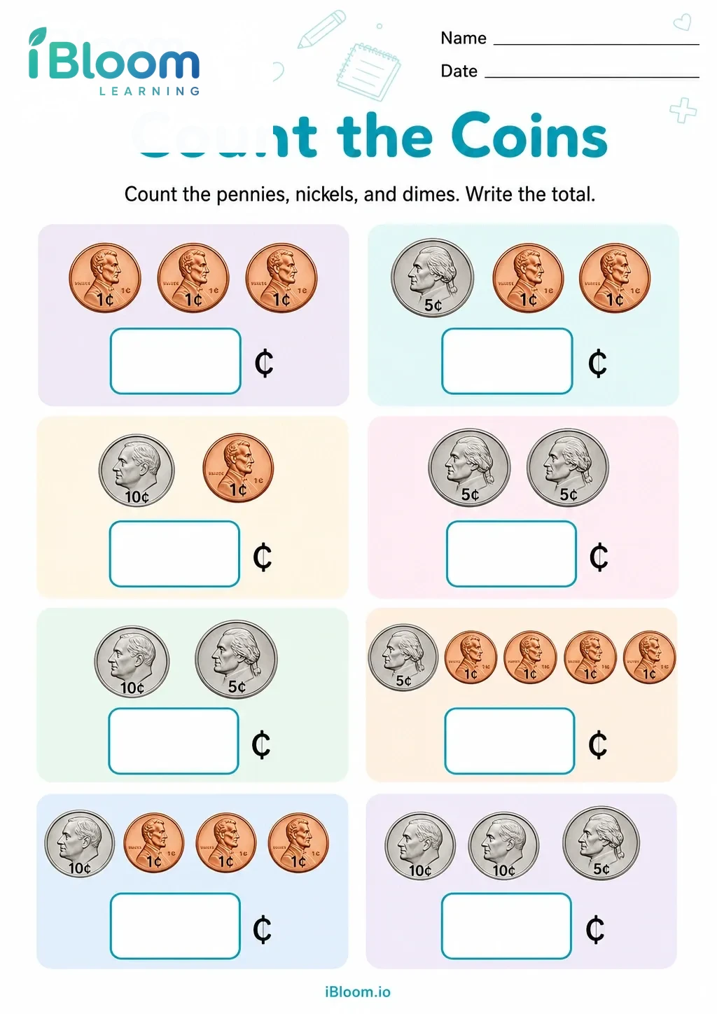 Preview page 1 of Count the Coins