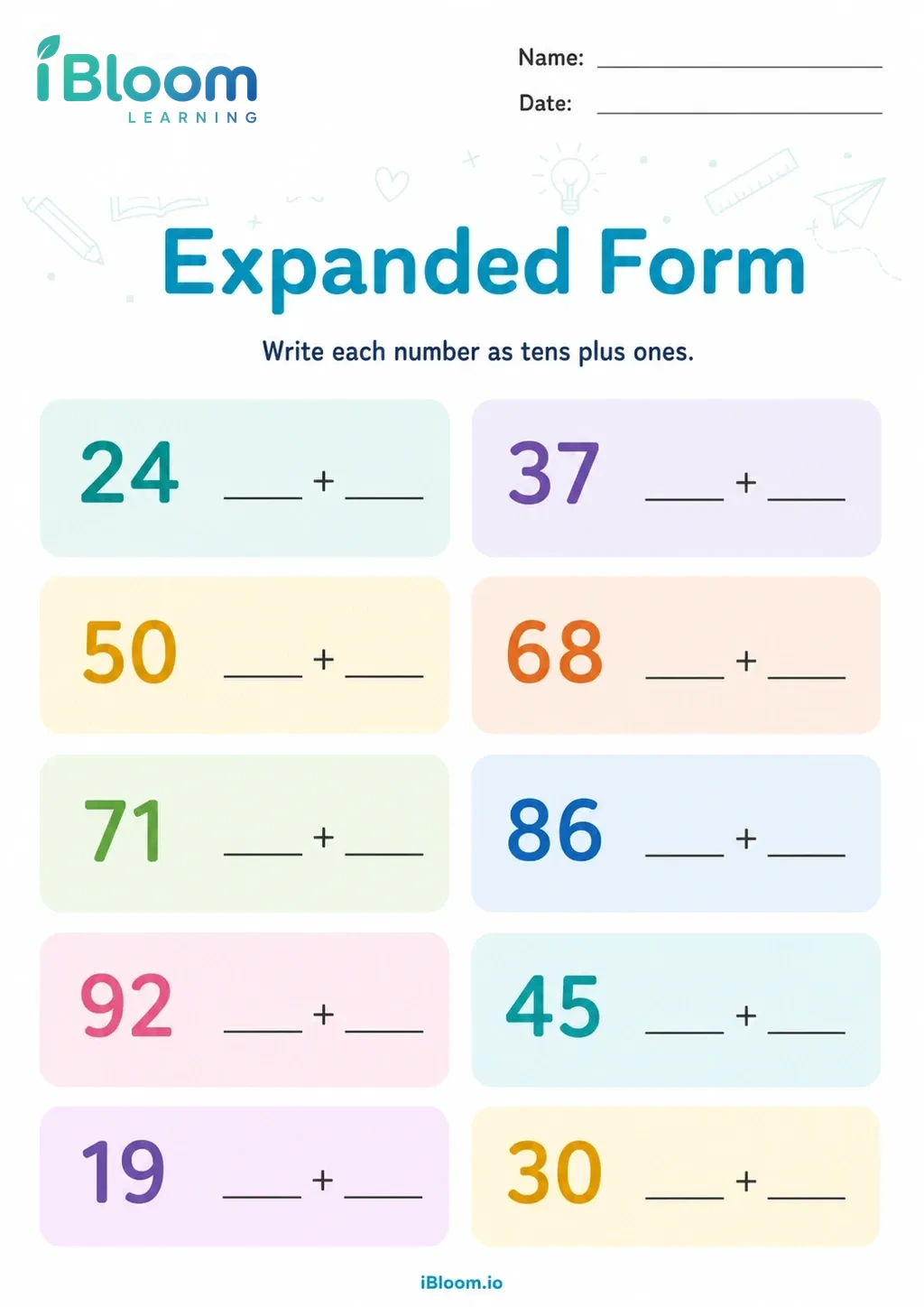 Preview page 1 of Expanded Form