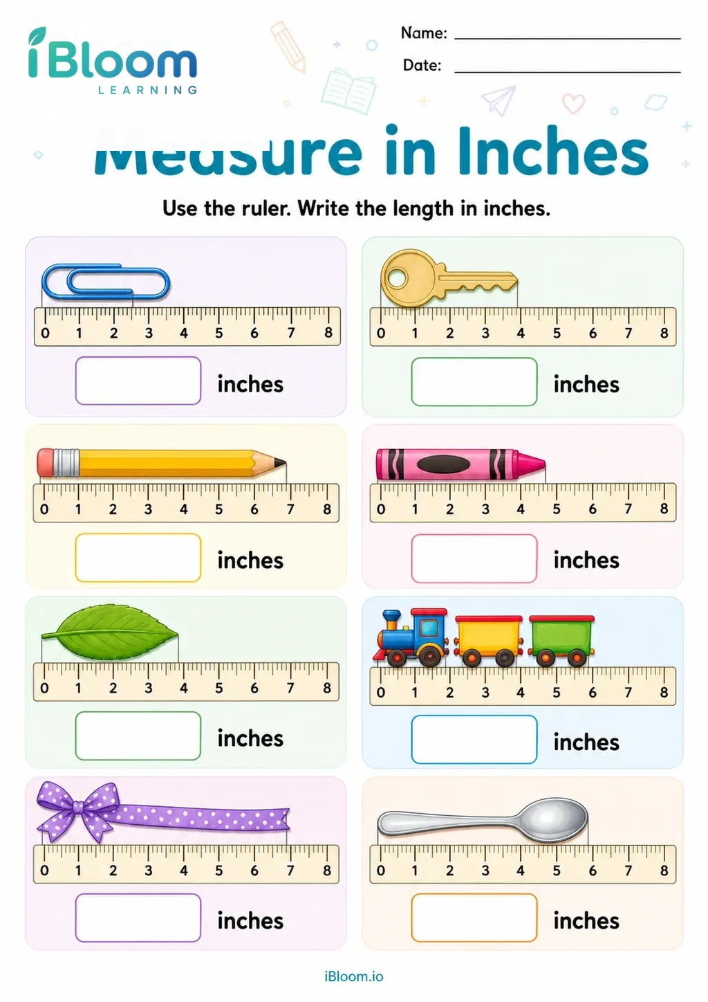Preview page 1 of Measure in Inches