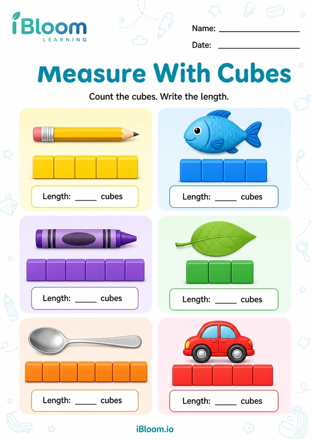 Preview page 1 of Measure With Cubes