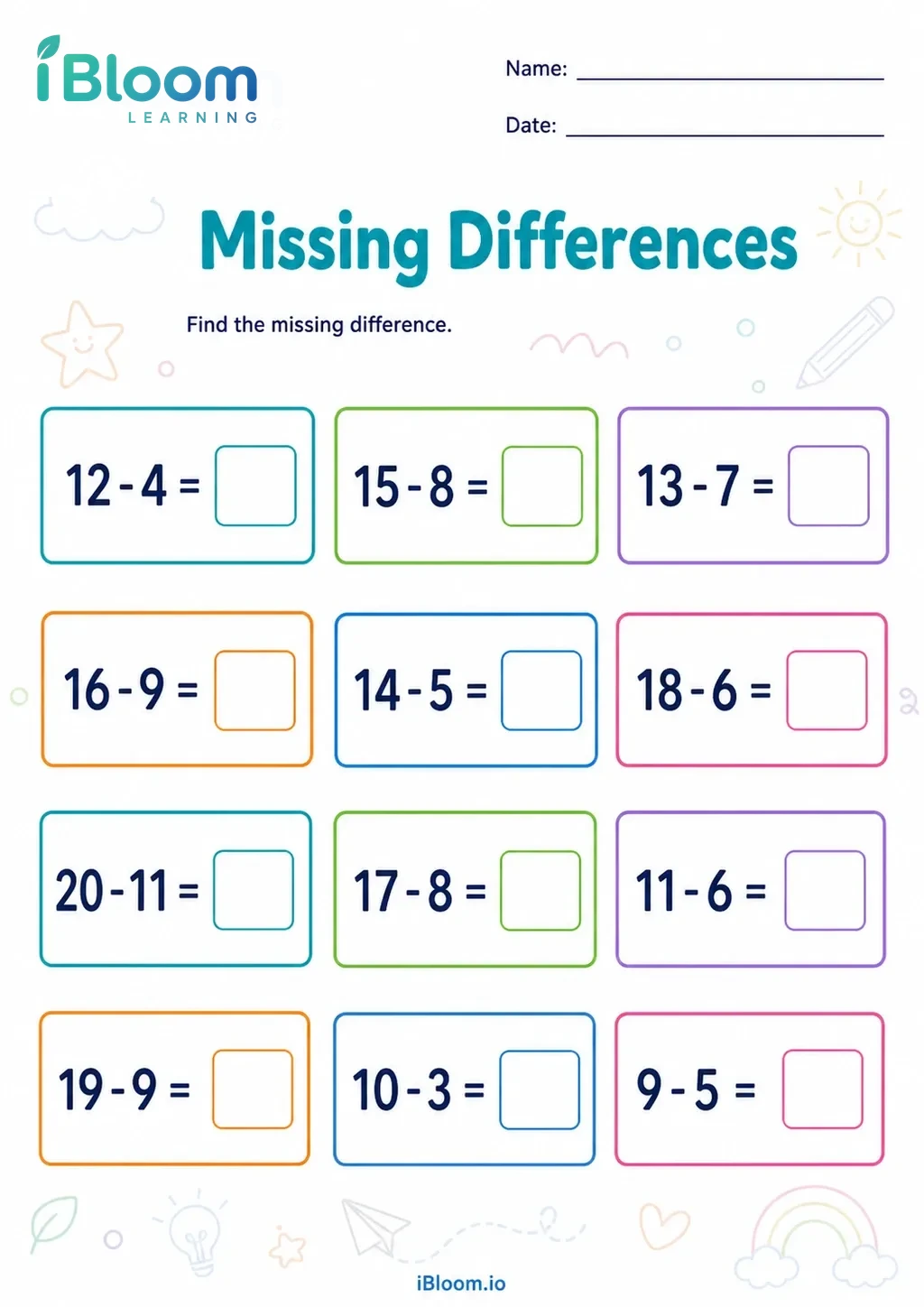 Preview page 1 of Missing Differences